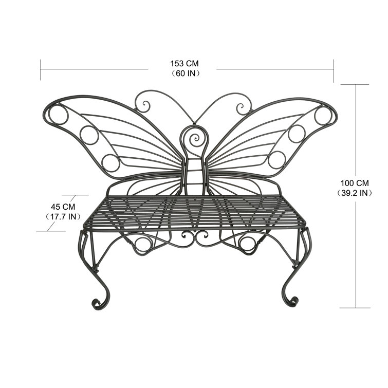 White discount butterfly bench